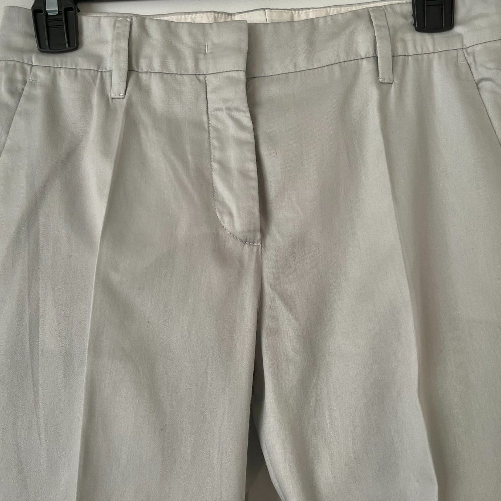 PRADA LIGHT GRAY SUMMER WOMEN ANKLE PANTS - Picture 3 of 11